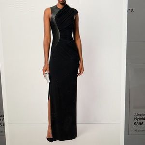 Alexander Wang leather/jersey Asymmetric Gown
